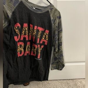 Santa Baby Leopard and Camo 3/4 Sleeve